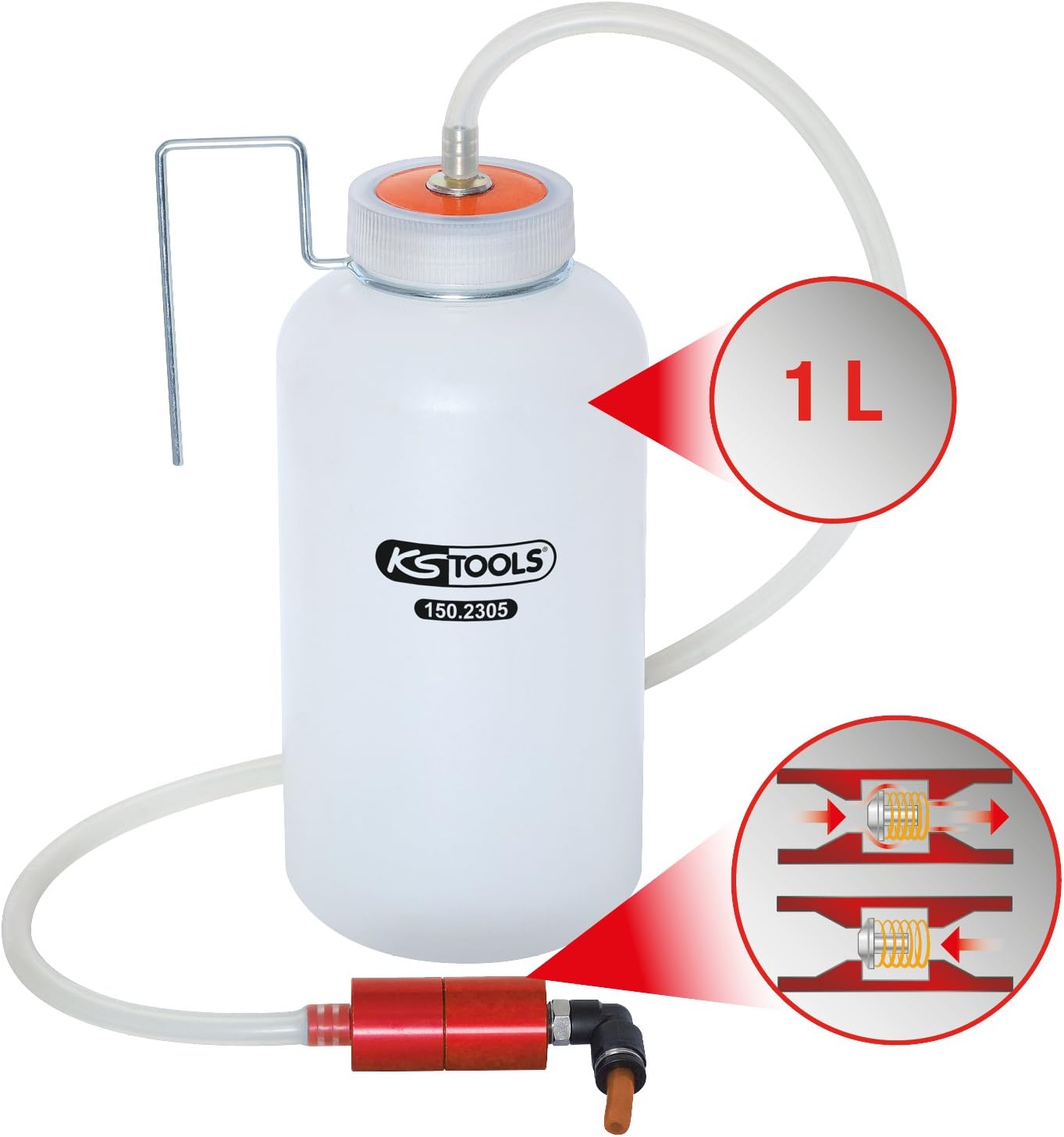 KS Tools Easy-Valve-Bleeder Plus Collection Bottle - Image 3