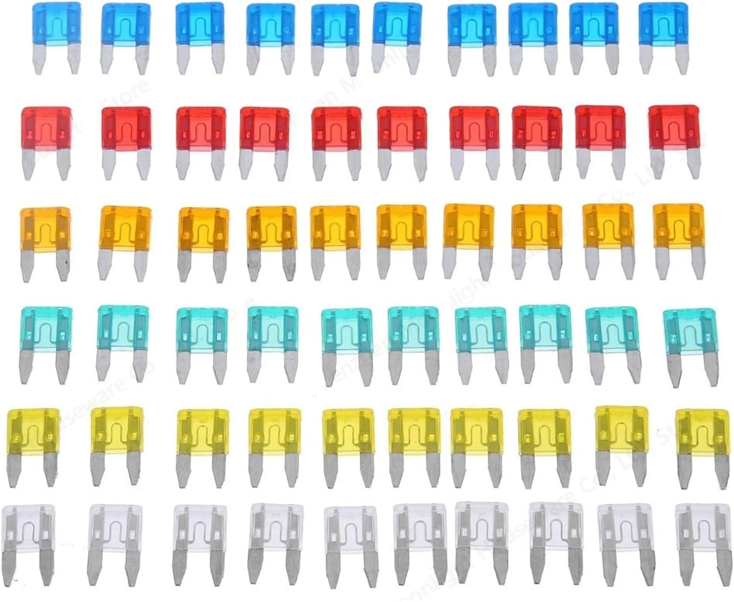 60/120pcs Auto Car Truck Mini Fuse Blade 5A 10A 15A 20A 25A 30A Mixed Kit Fuse Set Assortment Cars Safety Blade Fuses Accessorie(120PCS)