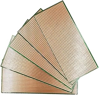 YUNGUI 5 Pieces 6.5 X 14.5cm Prototype Stripboard,DIY Weld Soldering Prototype Copper Strip PCB Printed Circuit Board