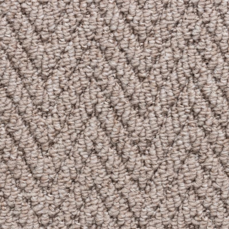 Tuda Carpets | Havana Herringbone 6mm Pile Budget Carpet with Felt Backing, 8.4mm Total Height | Light Brown (5118) - 4m x 3m (13ft1" x 9ft10")