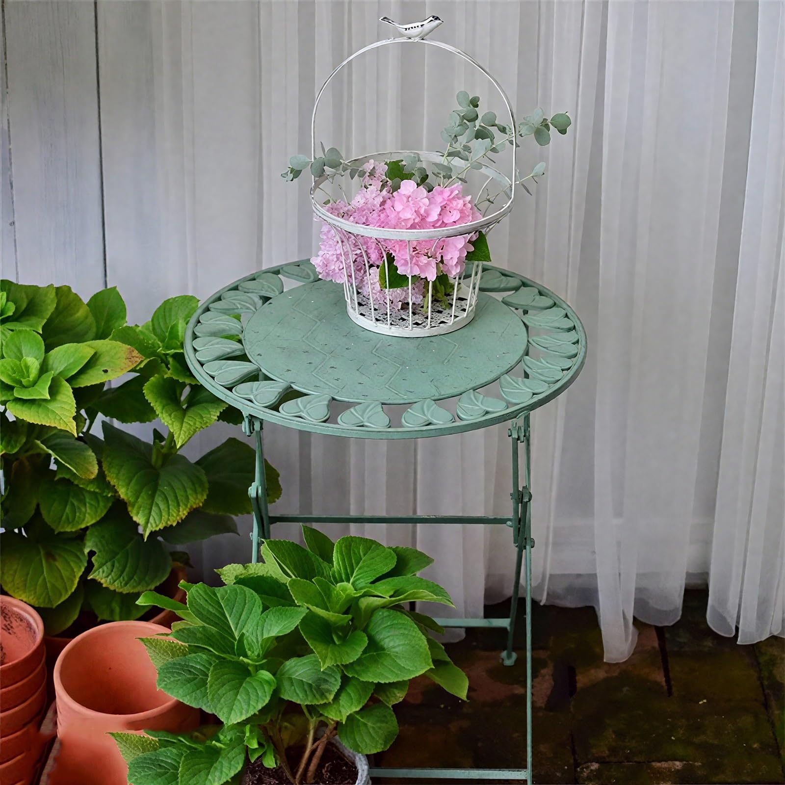 Table d'appoint pliante de terrasse pour balcon et jardin