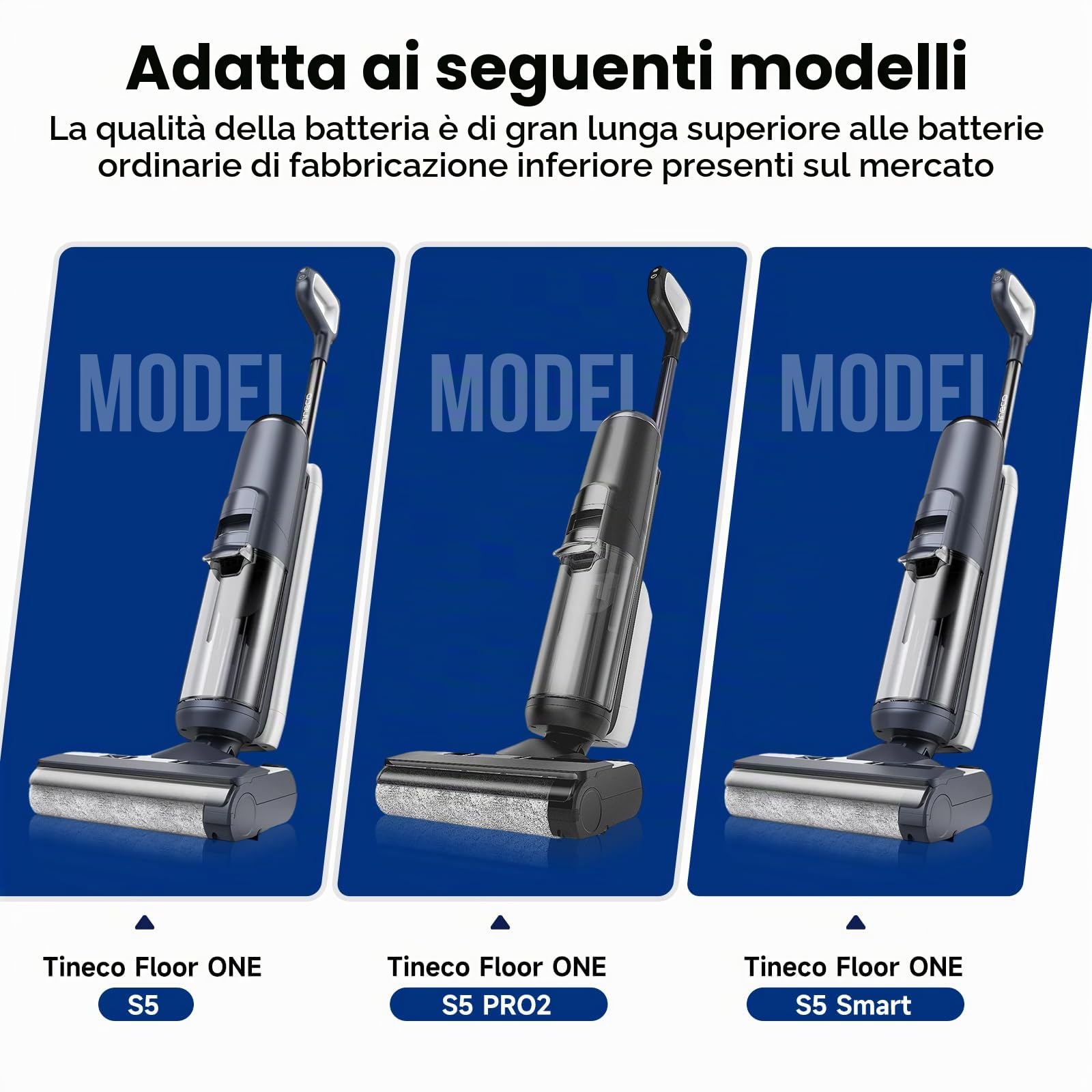 CITYORK Batteria di ricambio 21.6V 4000mAh compatibile con Tineco Floor ONE S5/S5 PRO 2/Floor ONE S5 Smart/S5 Steam Cordless Vacuum Cleaner