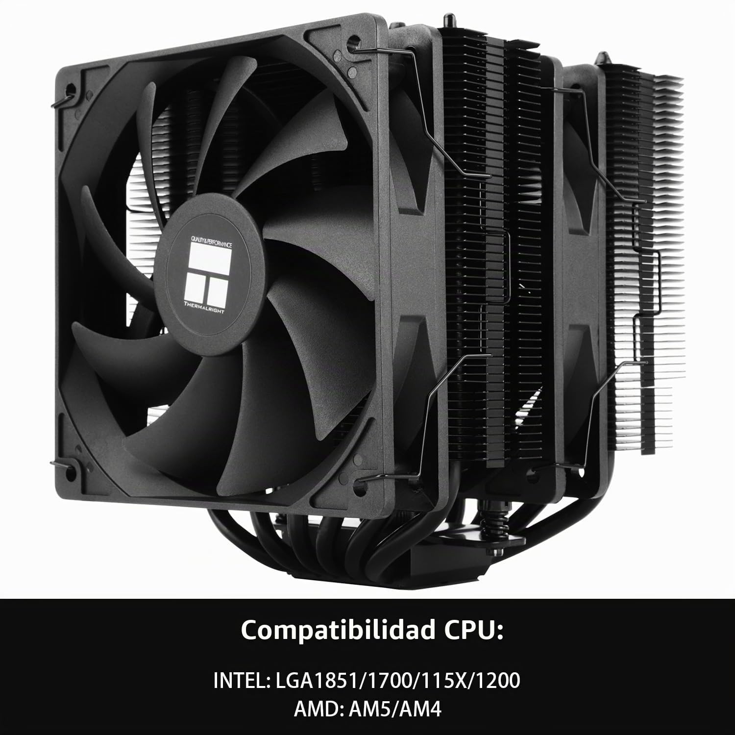 TR Peerless Assassin 120 SE Negro, 6 tubos de calor, refrigeración PWM TL-C12C de 155 mm (2 unidades), compatible con AMD AM4/AM5 e Intel LGA 1851/1700/1150/1151/1200(PA120SE NEGRO)