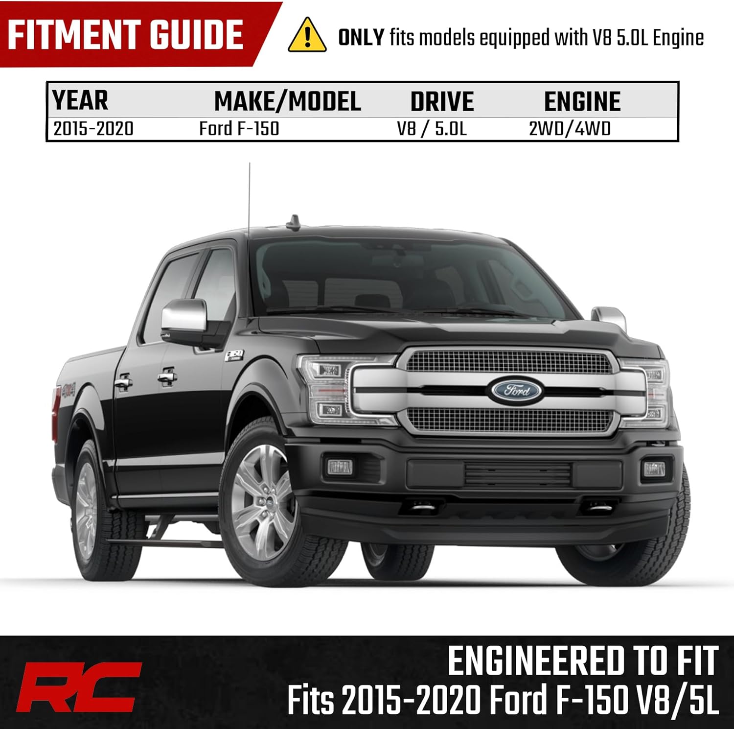 Rough Country Cold Air Intake for 2015-2020 Ford F-150 | V8/5.0L - 10555