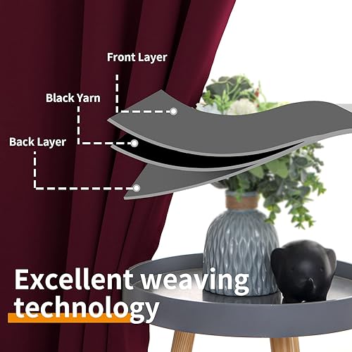 Miniatura 7 de YoungsTex - Cortinas opacas para dormitorio, con aislamiento térmico y ojales, cortinas de oscurecimiento y eliminación de ruido para sala de estar,