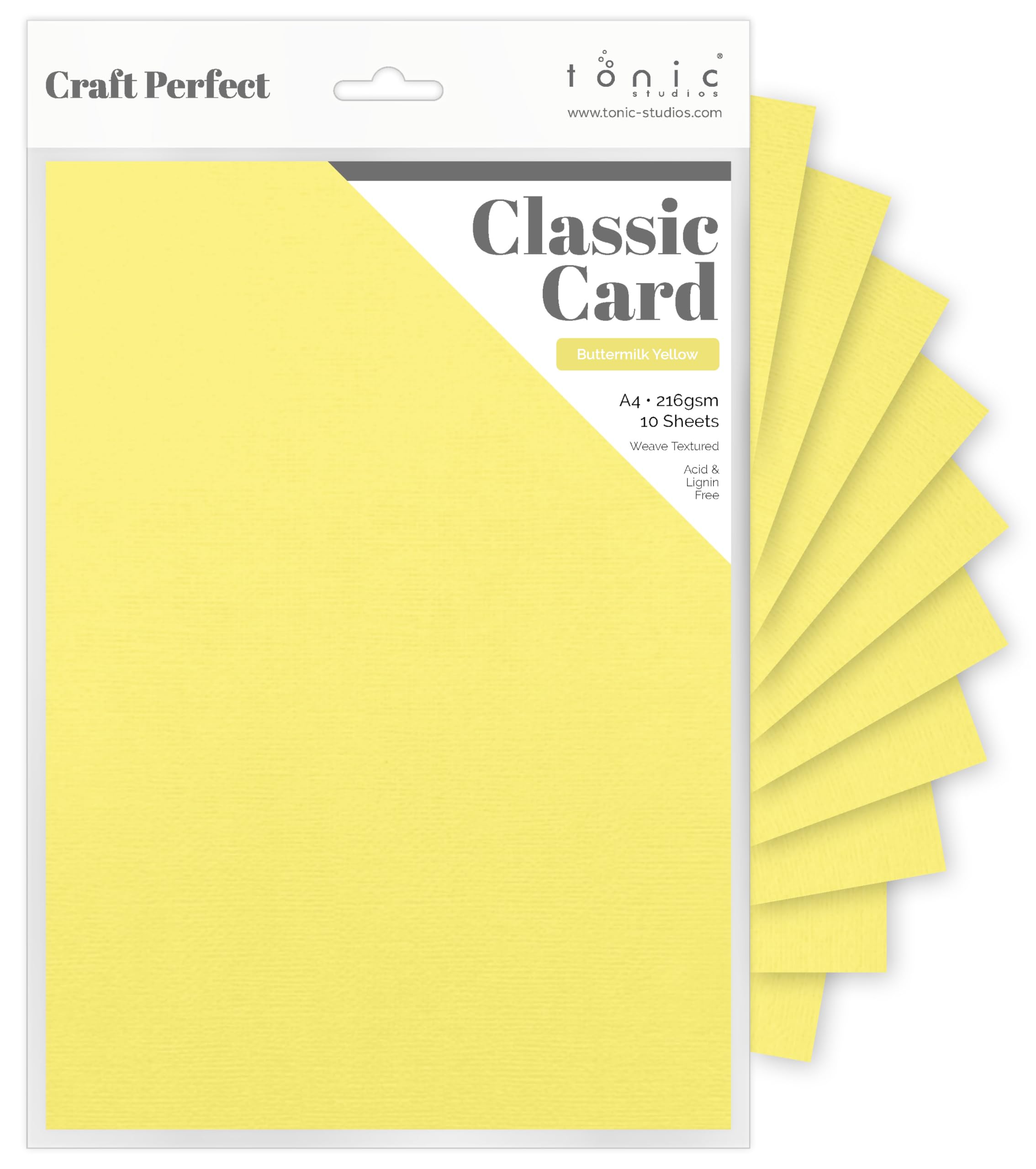 Tonic Studios Buttermil Yellow Craft Perfect Card A4, Buttermilk Yellow