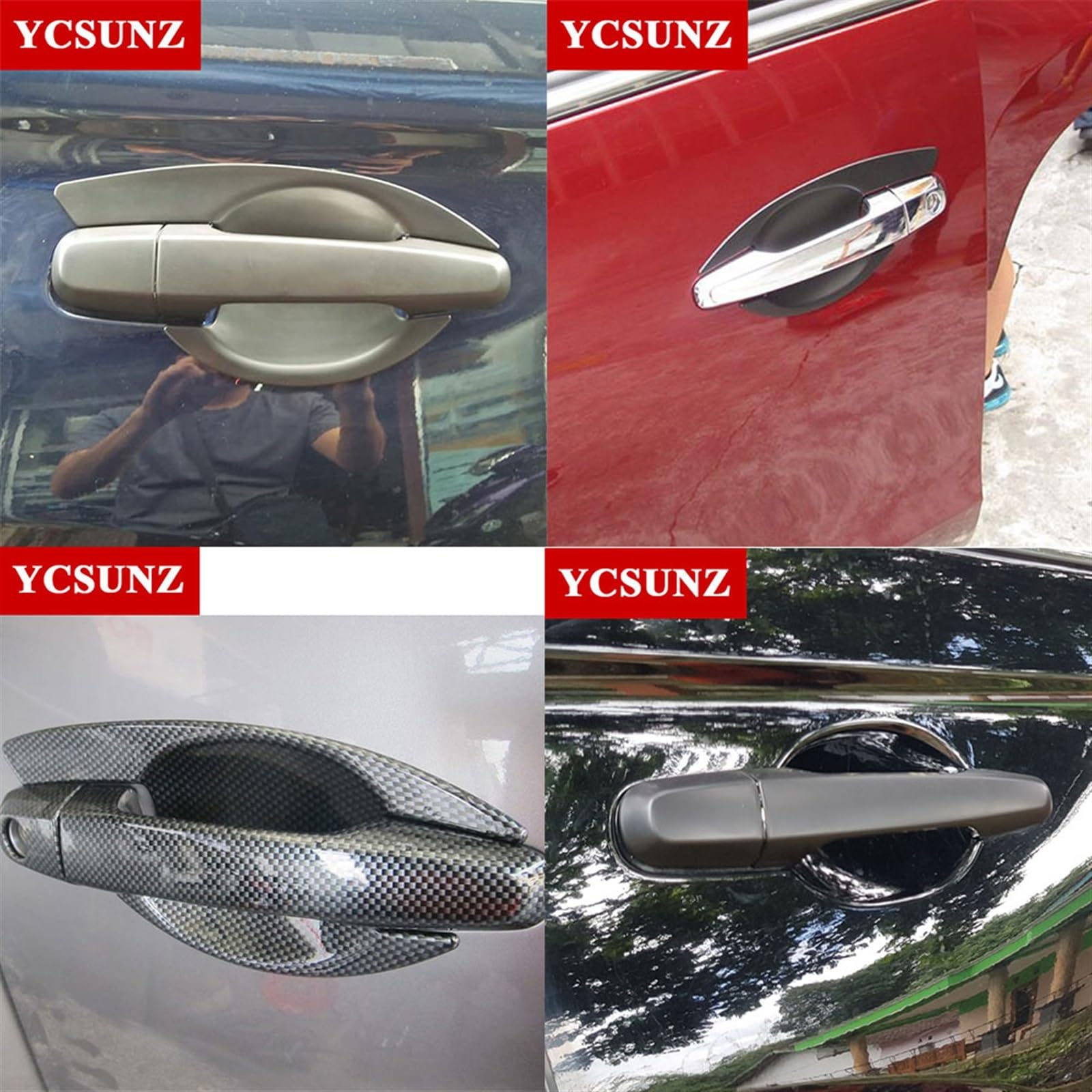 Maniglia esterna per auto Per Mitsubishi L200 per Triton 2015-2020 per Pajero per Sport 2016-2021 ABS Parti esterne Maniglie per porte Coperture Accessori(Chrome smart hole)