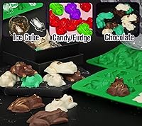 Vista 5 de Webake Chocolate Frog Candy Mold 2 Pack Silicone Molds For Passover Frog Jello, Keto Fat Bombs, Crayons, Gelatin, Cake Decoration, Soap, Resin(Green)
