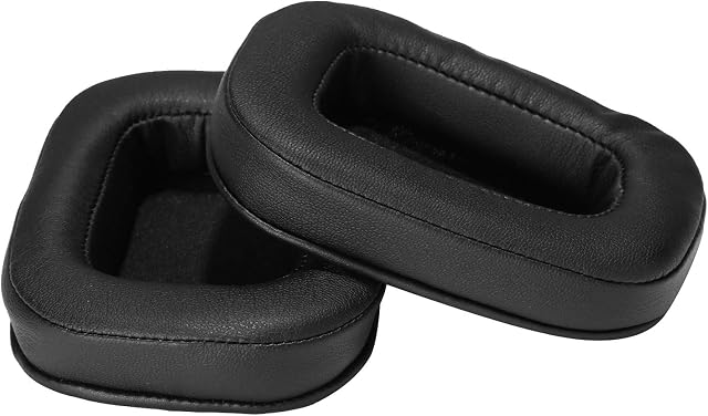 Yizhet Replacement Earpads Compatible with Logitech G933 G633 G533 Headset Ear Pads Replacement Ear Cushion Ear Cover made of Protein Leather & Memory Foam (1 Pair, Black)