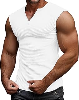 Camiseta sin mangas para hombre, ajustada, ligera, refrescante, de secado rápido, para verano, atletismo, entrenamiento, fitness, sin mangas