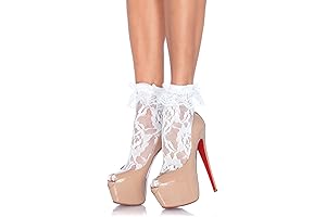 Leg Avenue Women's Ruffle Lace Anklet Socks