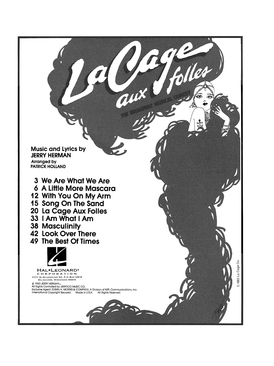 La Cage Aux Folles ~ Vocal Selections (Piano/Words/Guitar Chords)