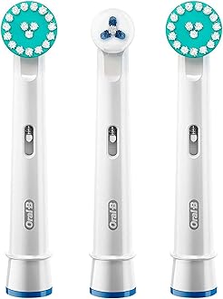 Ortho Care Essentials Electric Toothbrush Head, 1 Interspace Brush and 2 Ortho Brush Heads for Teeth with Braces, Pack of 3, White