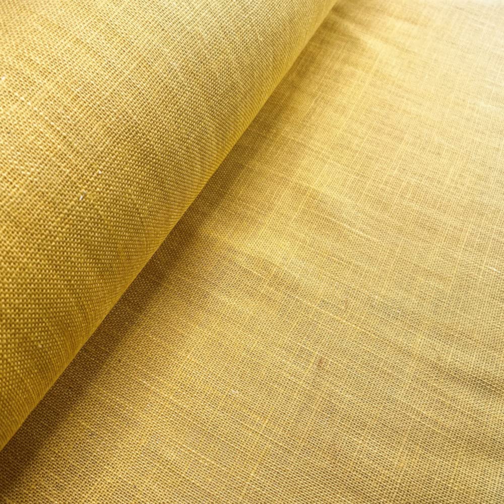 Oh Sew Crafty Limited Yellow Coloured Rustic Hessian 100Cm Wide Jute Burlap Table Runner (Yellow)