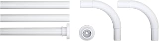 Sealskin Combination angle shower curtain rail, aluminium, colour: white, diameter 28 mm, 90 x 90 x 90 cm