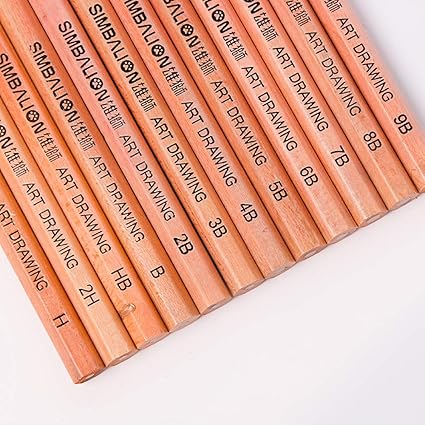 Amazon Com Sketch Pencil Set 2h H Hb B 2b 3b 4b 5b 6b 7b 8b 9b Painting Sketch Wood Writing Pencil Student White Arts Crafts Sewing
