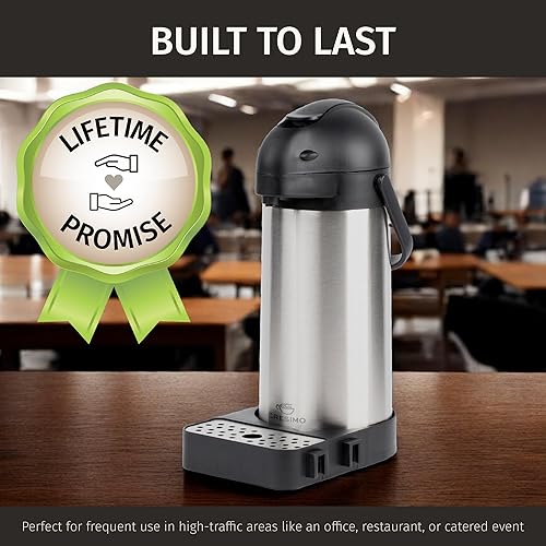 Miniatura 50 de Jarra térmica para café Airpot de 74 oz, mantiene el café caliente durante 12 horas y frío durante 24 horas, termo de café de acero inoxidable