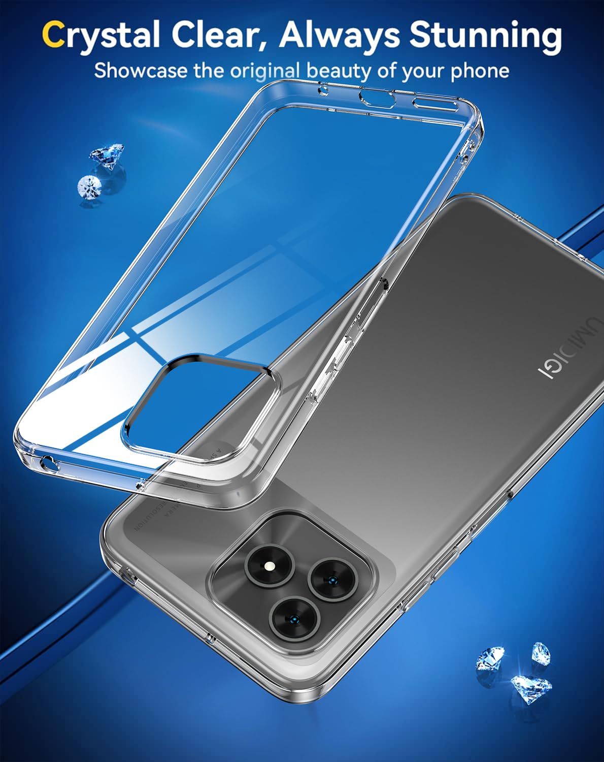 Cover + 3 Pellicole Per Umidigi G5/G5A – Custodia In Silicone TPU Antiurto Trasparente, Protezione Completa