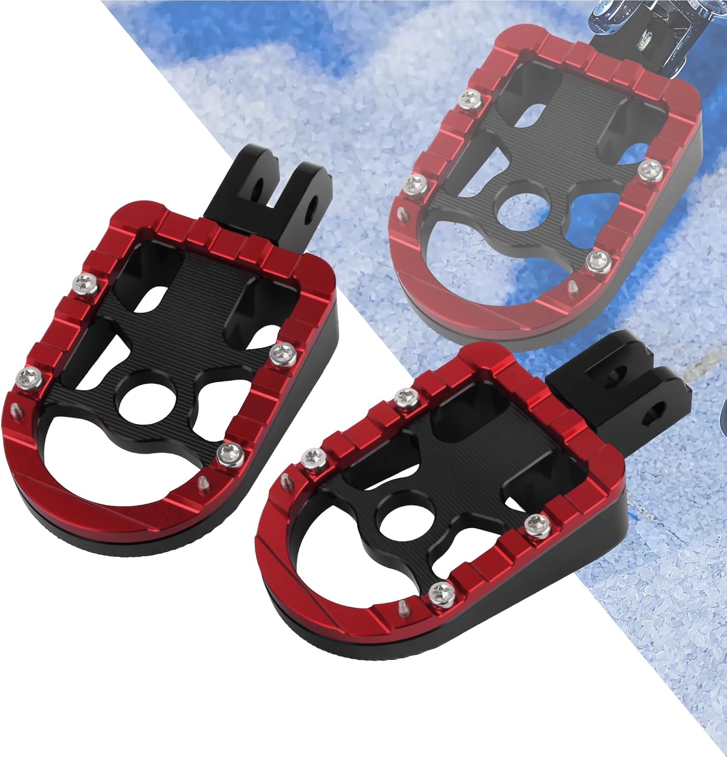 HDBUBALUS Motorcycle Rider Foot Pegs Front Footpegs Footrest Pedals Fit for Sport Glide FLSB Street Bob FXBB FXBBS Low Rider FXLR FXLRS Breakout FXBR FXBRS FXST 2018-2025 (Red)