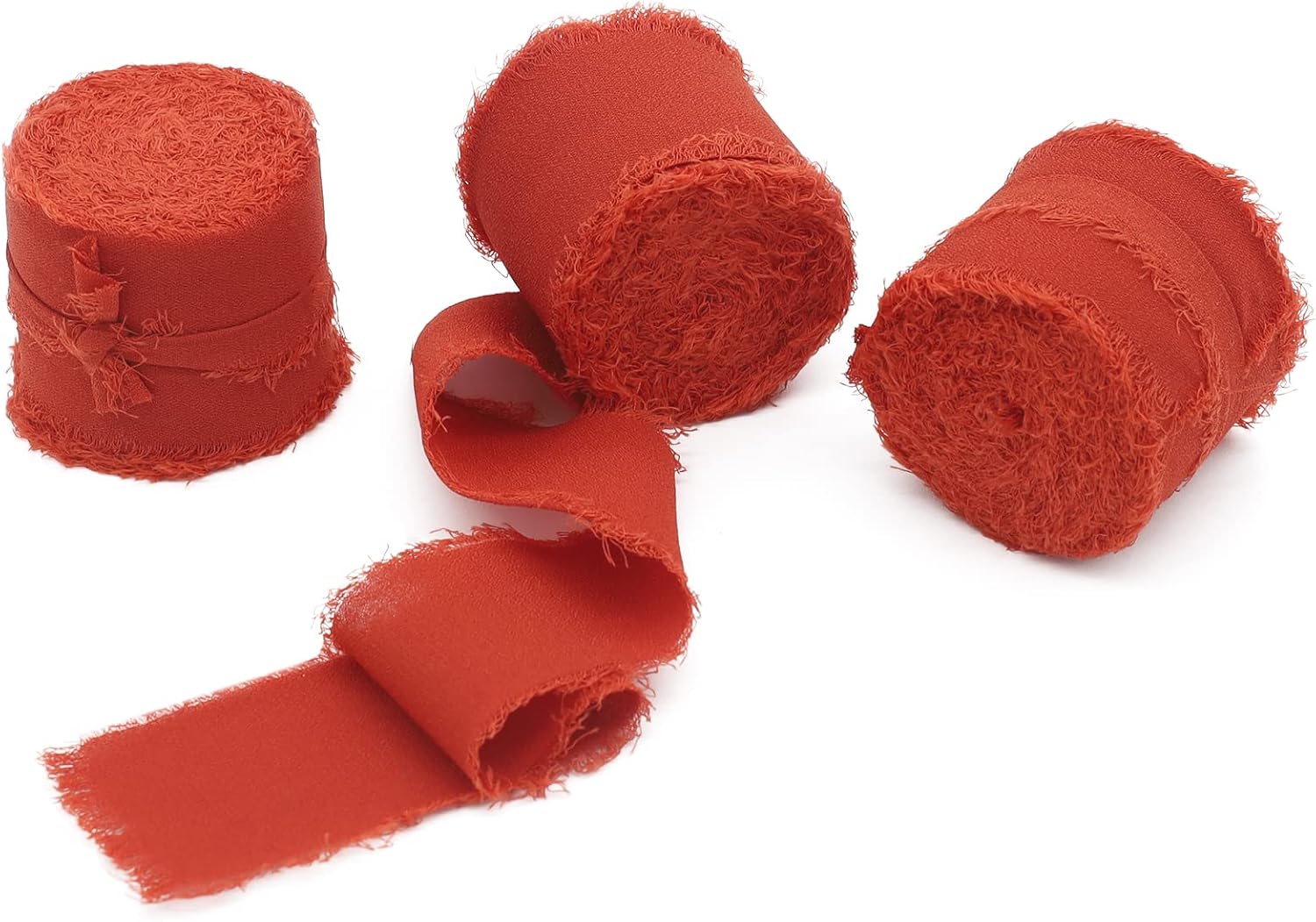 Rustic Red Ribbon Amazon.com: JOJIJOY Pack of 3 Rust Red Ribbon, 1.57
