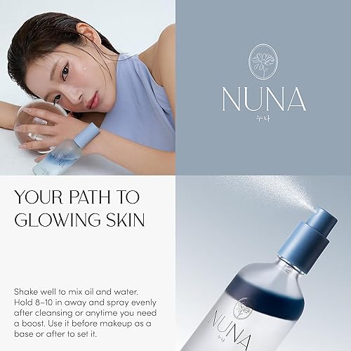 Miniatura 3 de Nuna Spray de suero facial ultra hidratante con péptidos, niacinamida, ácido hialurónico y extractos botánicos, niebla facial coreana ligera para