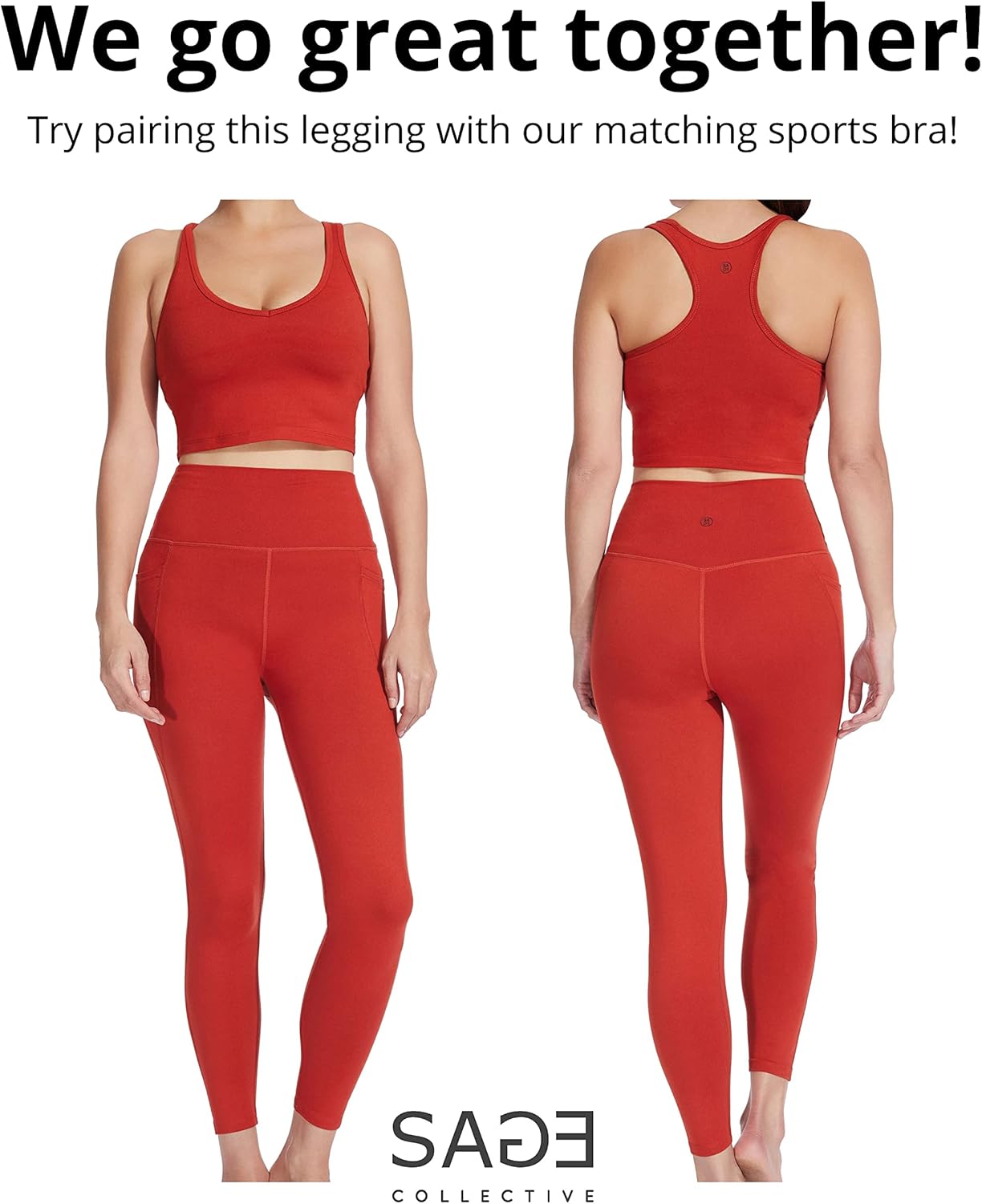 Sage Collective Women's Leggings- Tummy Control, Yoga, Pilates, Running, Workouts, Casual Wear - Image 4