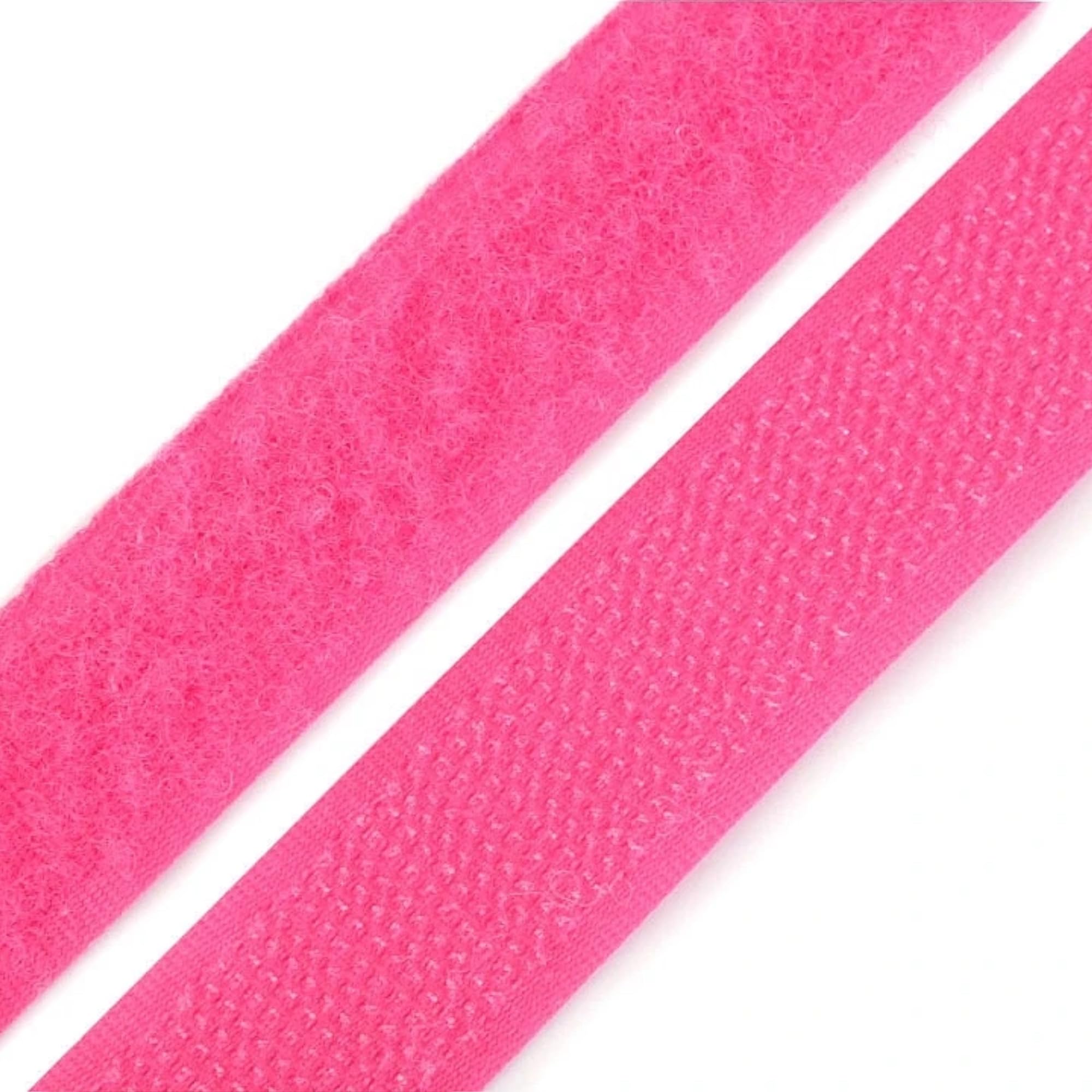cyclingcolors 1x Bande rouleau de scratch 20 mm 25 mètre polyamide auto-agrippant organisateur serre câble ruban sac vêtement attache sangle, rose