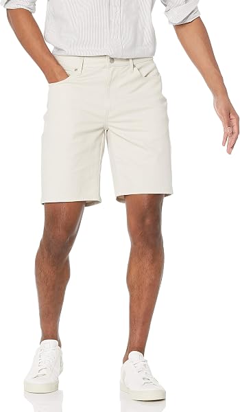Amazon Essentials Men's Straight-Fit 9" Inseam Stretch Cotton Twill 5-Pocket…