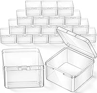 Vista 18 de 6 Piezas Mini Cajas de Almacenamiento de Cuentas Transparentes de Plástico para Coleccionar Artículos Pequeños, Cuentas, Joyas, Tarjetas de Visita