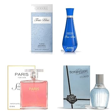 Sandora Fragrances Womens Perfume 3-Pack Eau de Parfum Three Full-Size 100 ml Bottles Floral Fresh Modern Everyday & Evening Fragrance