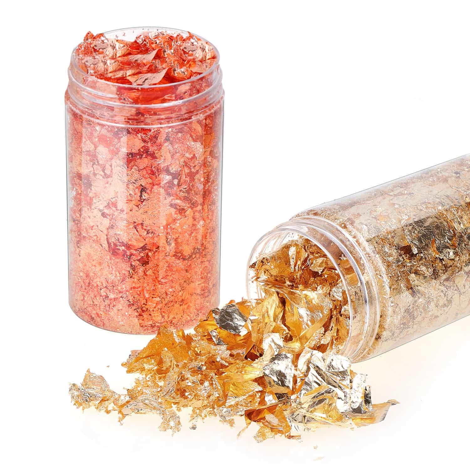 Gold Flakes for Resin, Shynek Gold Foil Flakes Imitation Metallic Leaf Flakes for Resin Jewelry Making, Nails, Painting, Crafts, Slime, DIYS (Gold, Copper Colors)-picture-26