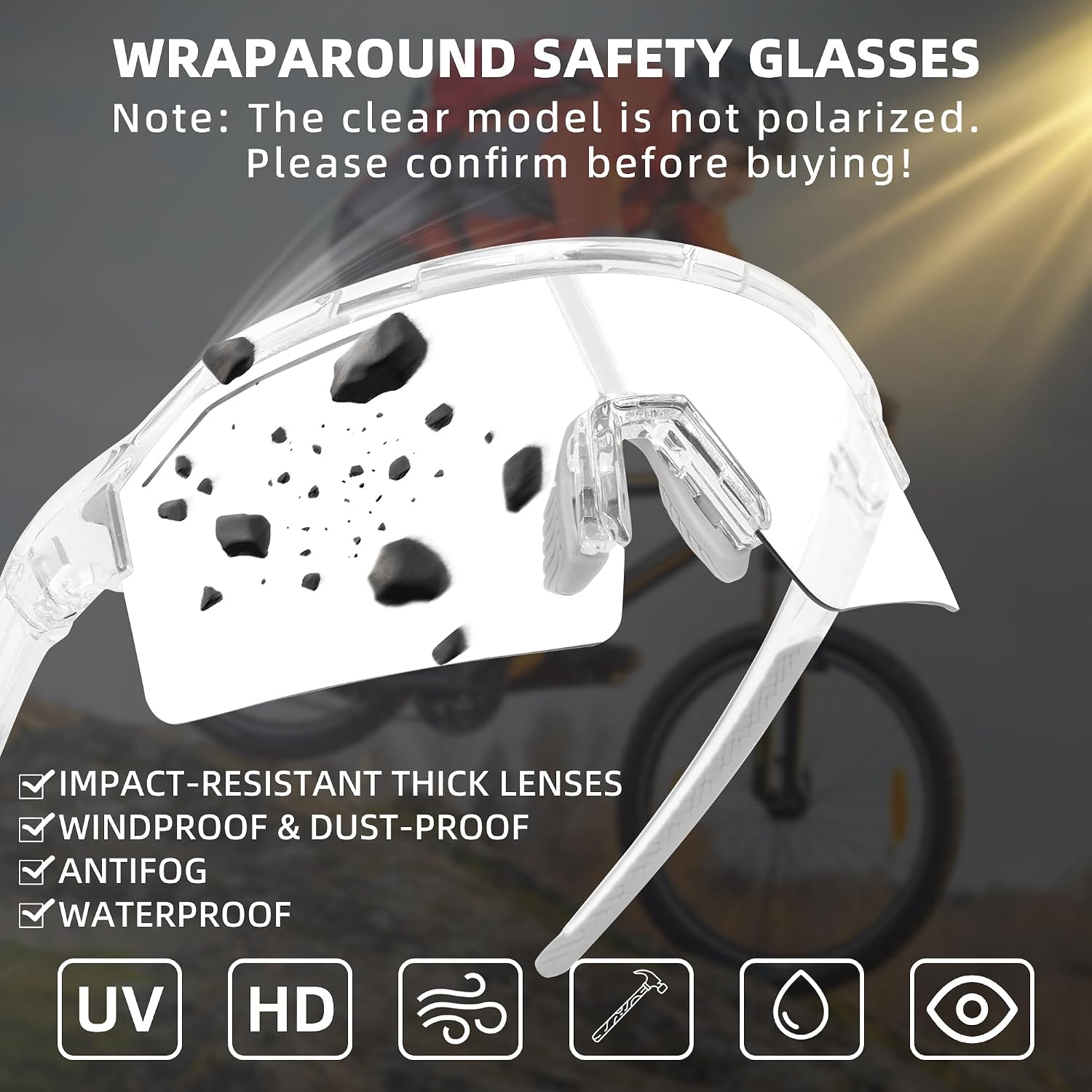 Polarized Sports Sunglasses for Men Women Unbreakable UV400 Protection Goggles Cycling Baseball Running Glasses