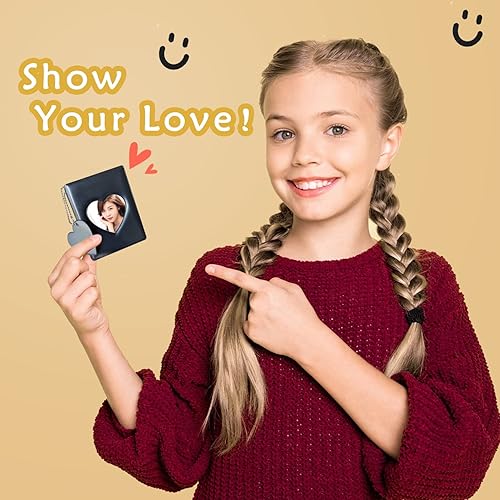 Miniatura 7 de Carpeta para tarjetas fotográficas, libro de 3 pulgadas, mini álbum de fotos portátil, bonito carpeta de tarjetas Kpop, álbum de tarjetas