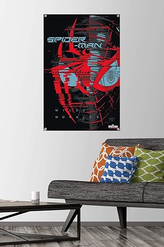 Miniatura 2 de Trends International Marvel's Spider-Man Miles Morales - Póster de pared de Glitch, 22.37 x 34.00 pulgadas, paquete de póster premium y alfiler
