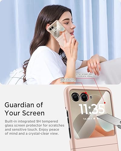 Vista 68 de Miimall Funda delgada para Galaxy Flip 7 con protector de pantalla integrado, grado militar, a prueba de golpes, a prueba de caídas, antiarañazos