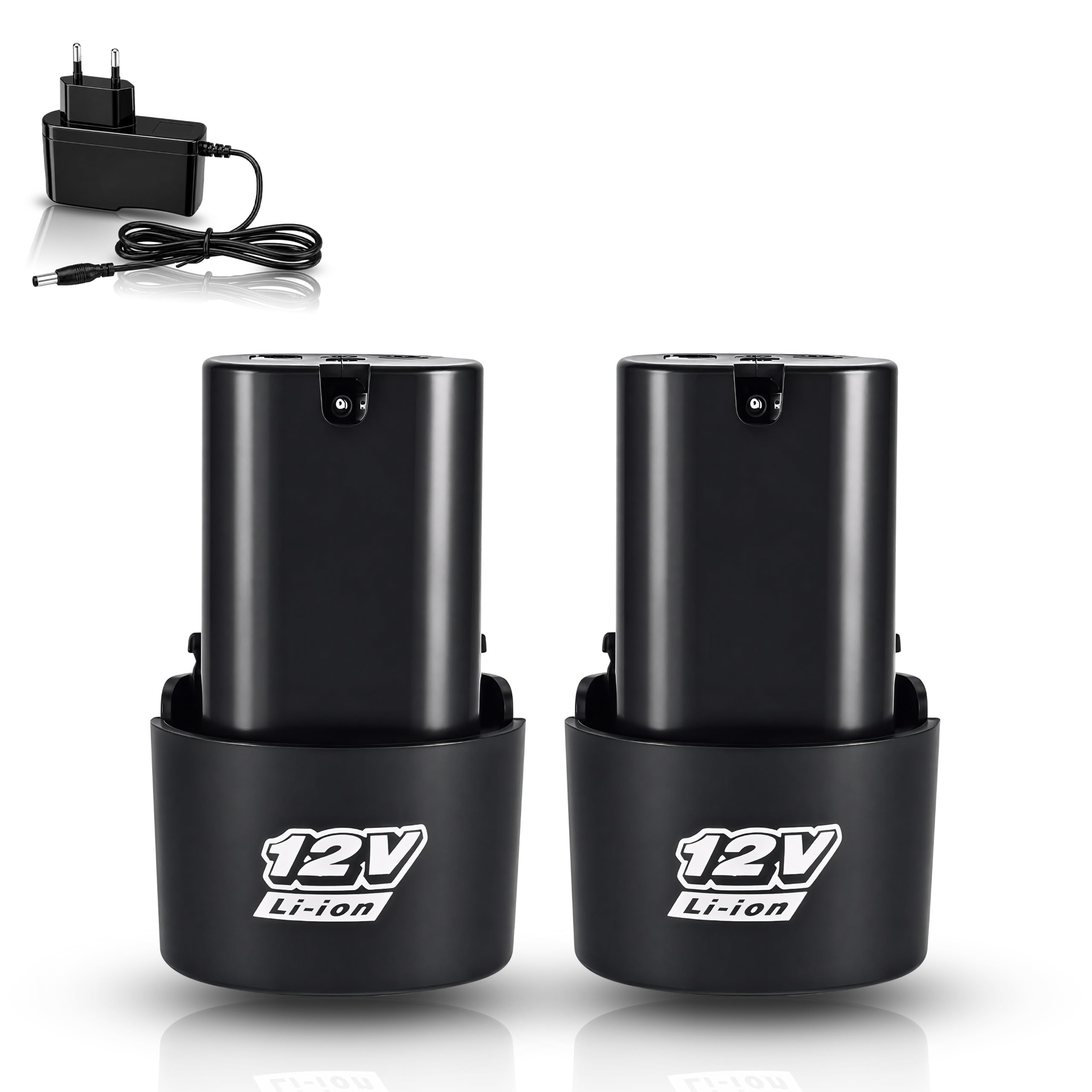 TOMAHAWK® 12V Battery & Charger Combo Kit, 2 x TBA-1500 1.5Ah Lithium-Ion Batteries & 1 x CHA-500 0.5A Charger for Cordless Drill, Screwdriver, Car Washer, Power Tools, Dual Battery Pack Set-image-26