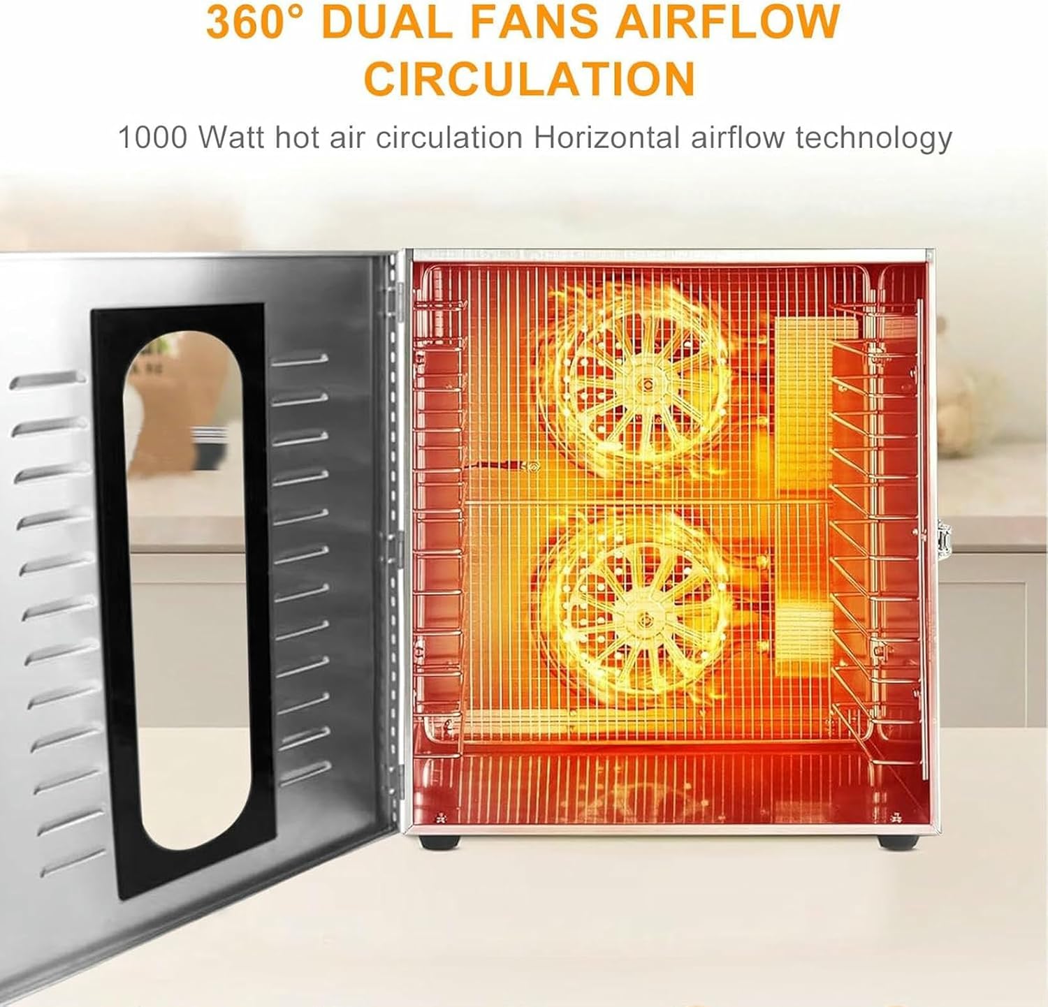 Electric Digital Food Dehydrator, Layers Fruit Vegetable Drier Machine, Pet Food (110v)