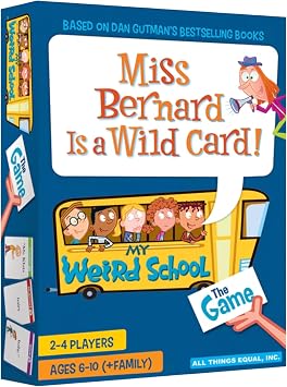 My Weird School Game Miss Bernard Is A Wild Card, Funny Educational Card Game for Kids and Family, Silly Sentence Building Game