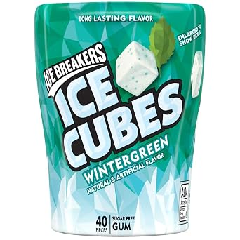 Ice Breakers Ice Cubes Sugar Free Gum with Xylitol, Bubble Breeze, 40 Count (Pack of 4)