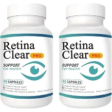 Retina Clear Pro Eye Health Support Supplement, with Minerals and Vitamins, Lutein and Bilberry Extract Supports Visual Clarity, Eye Fatigue Relief &amp; Focus（2PCS）