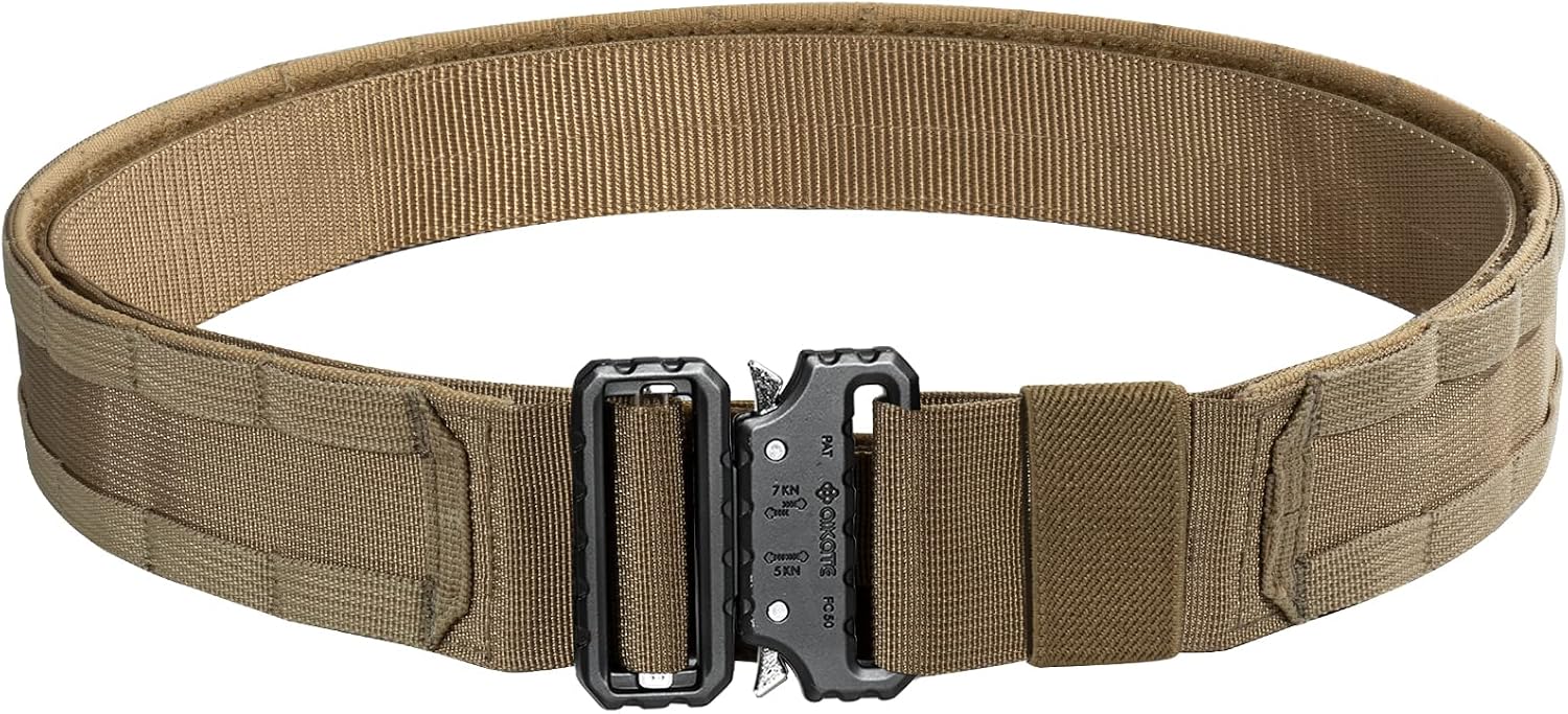 AIKATE Tactical Molle Battle Belt - Quick Release Rigger Combat Belt 1.75"/2.25" Inner & 2.0" Outer Heavy Duty