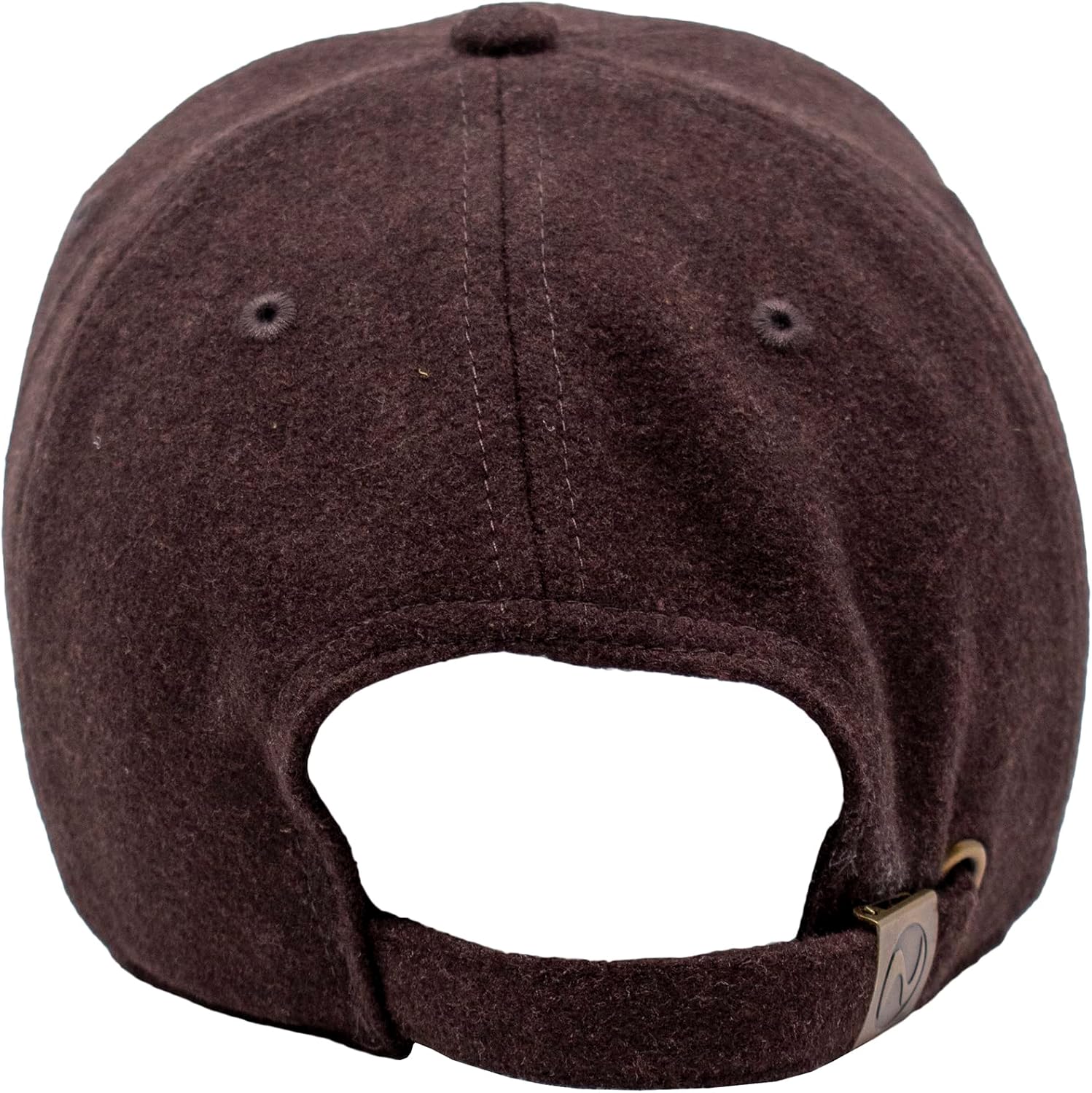 Classic 6-Panel Wool Blend Baseball Unisex Cap with Adjustable Brass Buckle