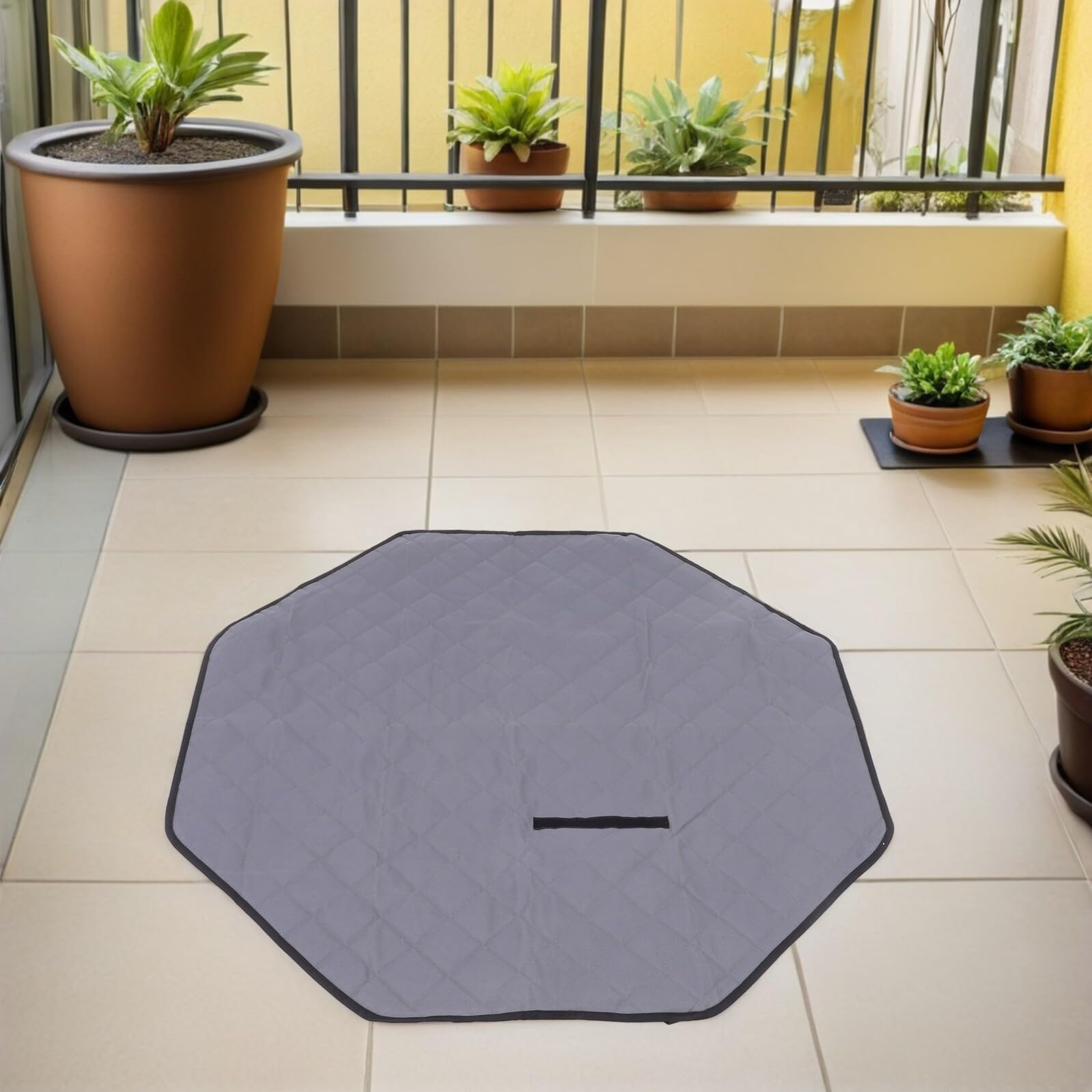 Mikikit Alfombrilla Octogonal para Corral de Mascotas, Lavable y Plegable, de Tela Oxford, para Perros Pequeños, Adecuado para Interior y Camping