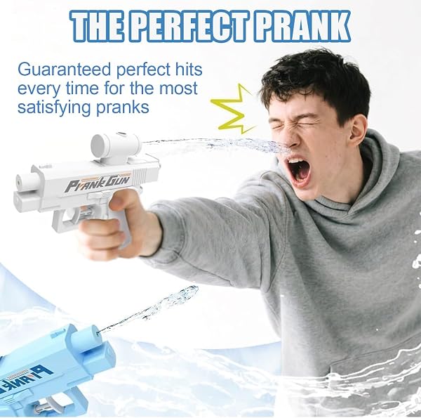 Prank Water Gun Pistola ad Acqua Scherzo Pistole Acqua Piccole Inversione Bidirezionale Compulsiva Pistola d'acqua per Giardino, Cortile, Piscina, Festa (Rosa) - 3