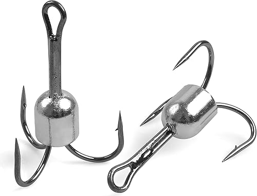 Ganchos para enganchar con peso para agudos, 5 anzuelos de pesca grandes con peso para peces agudos pesados, para pesca de cebo, trucha, lubina, 1 disponible en Yaxa Venezuela