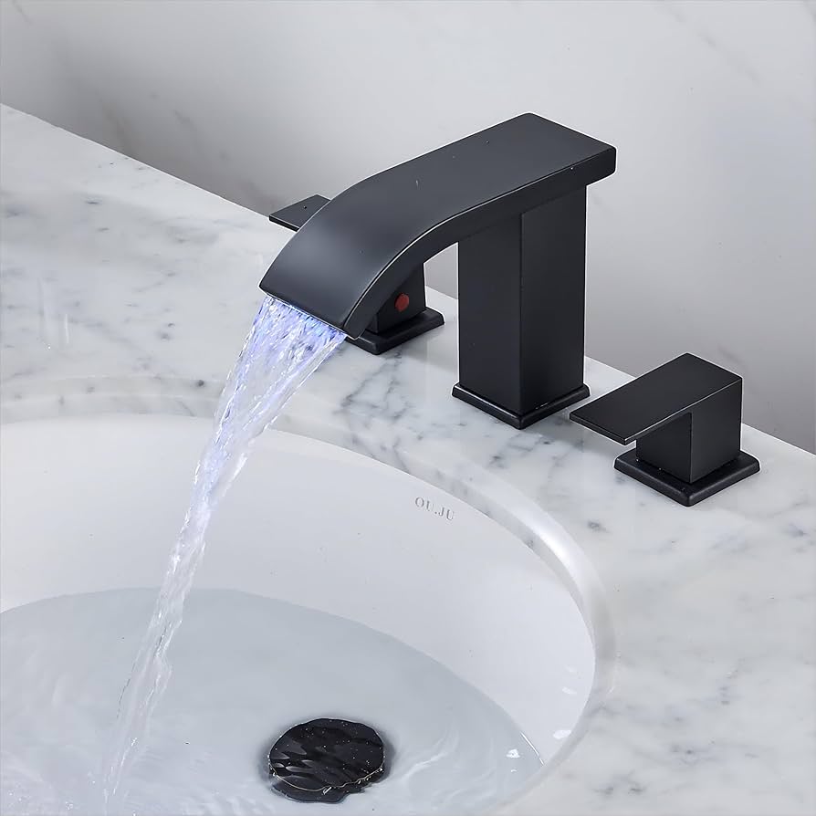 Riho　1001 Bathroom faucets 3 Hole Widespread Modern Bathroom Sink