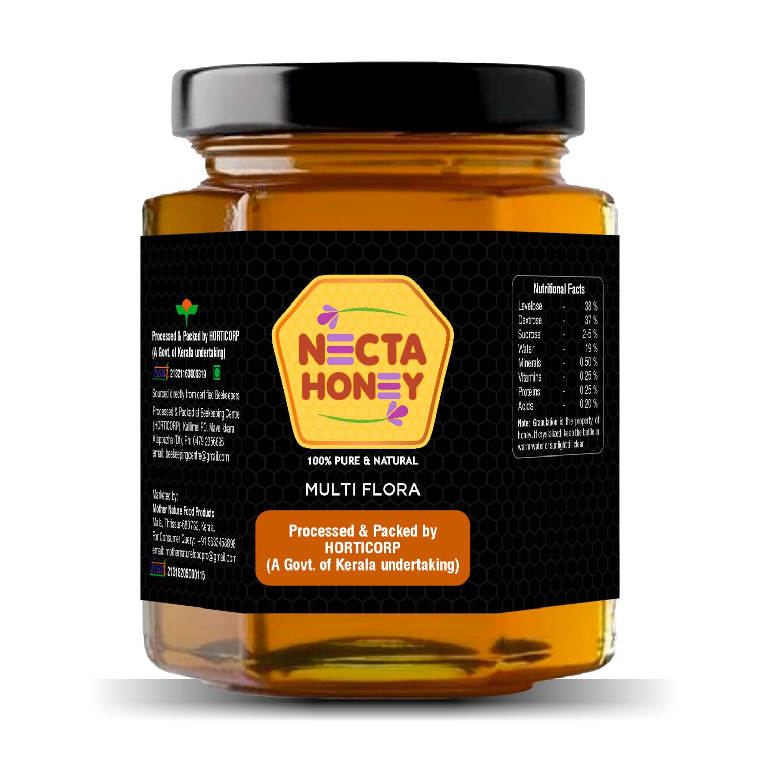 NECTA Horticorp Kerala Honey: Procured, Processed & Packed By Horticorp (A Govt. Of Kerala Undertaking), Directly From Certified Beekeepers, 100% Pure & Natural Honey, Multiflora Honey 500 Gm. (B0D6LZR2F4) Amazon Price History, Amazon Price Tracker