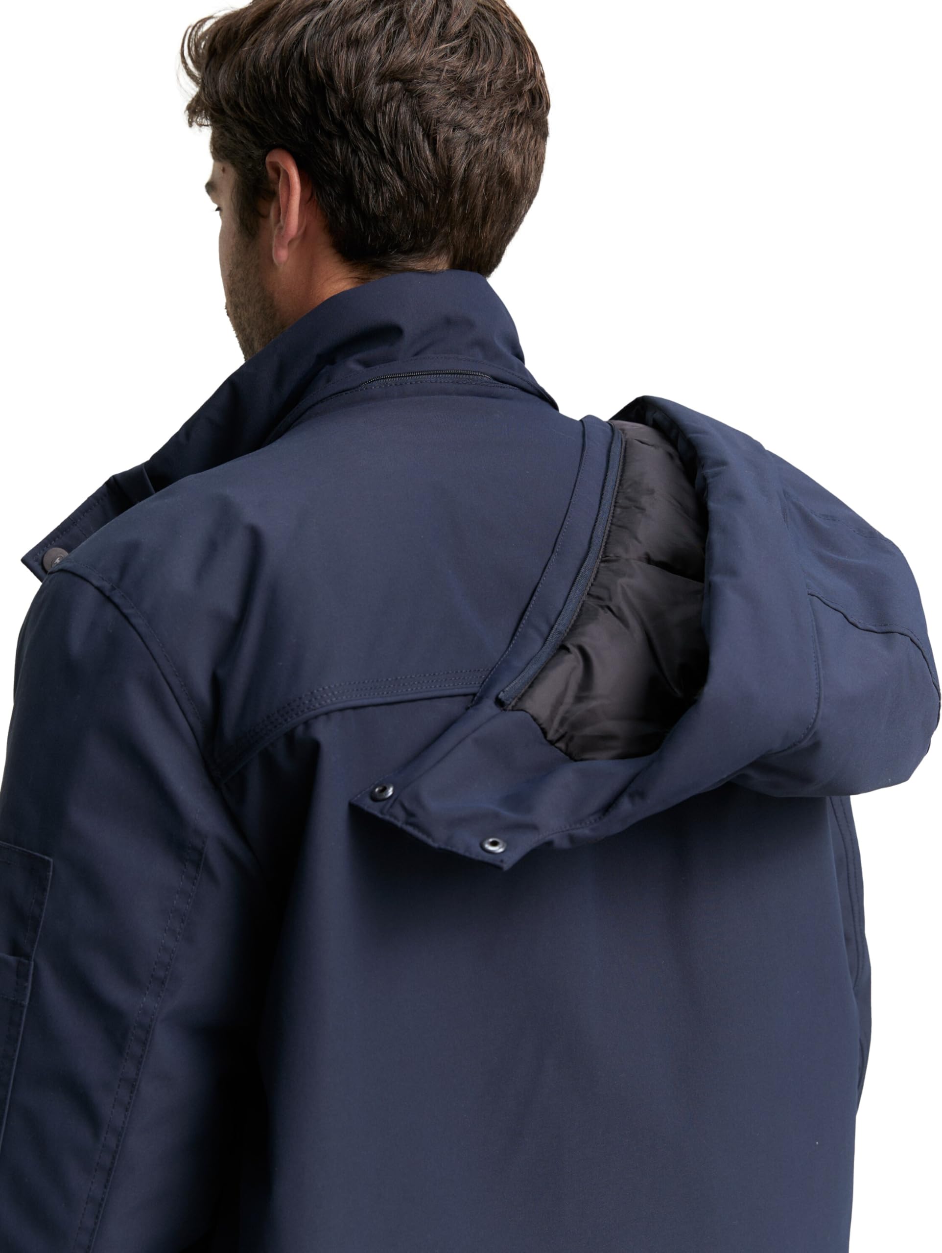 TOM TAILOR Męskie 1047040 Parka, 10668-Sky Captain Blue, L, 10668 - Sky Captain Blue, L