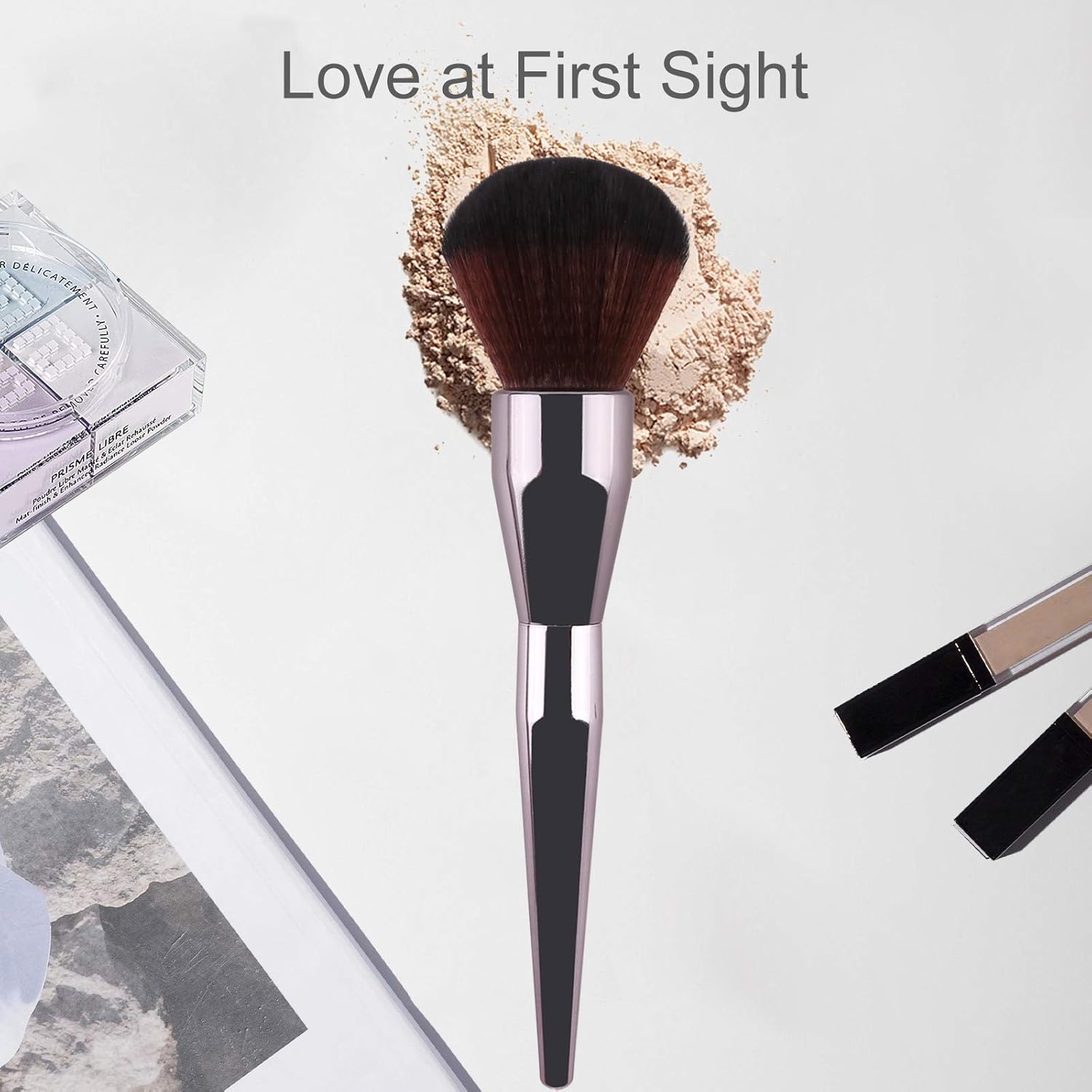 Foundation Brush,Daubigny Super Large Powder Brush Flat Arched Premium Durable Kabuki Makeup Brush Perfect For Blending Liquid,Cream and Flawless Powder,Buffing, Blending,Concealer … : Beauty & Personal Care
