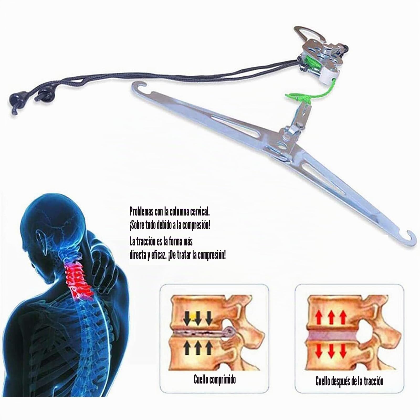 Dispositivo De Tracción del Cuello Suspensión De La Puerta Vértebra Cervical Correctiva, Aliviar El Dolor Cervical, El Tratamiento De La Espondilosis Cervical